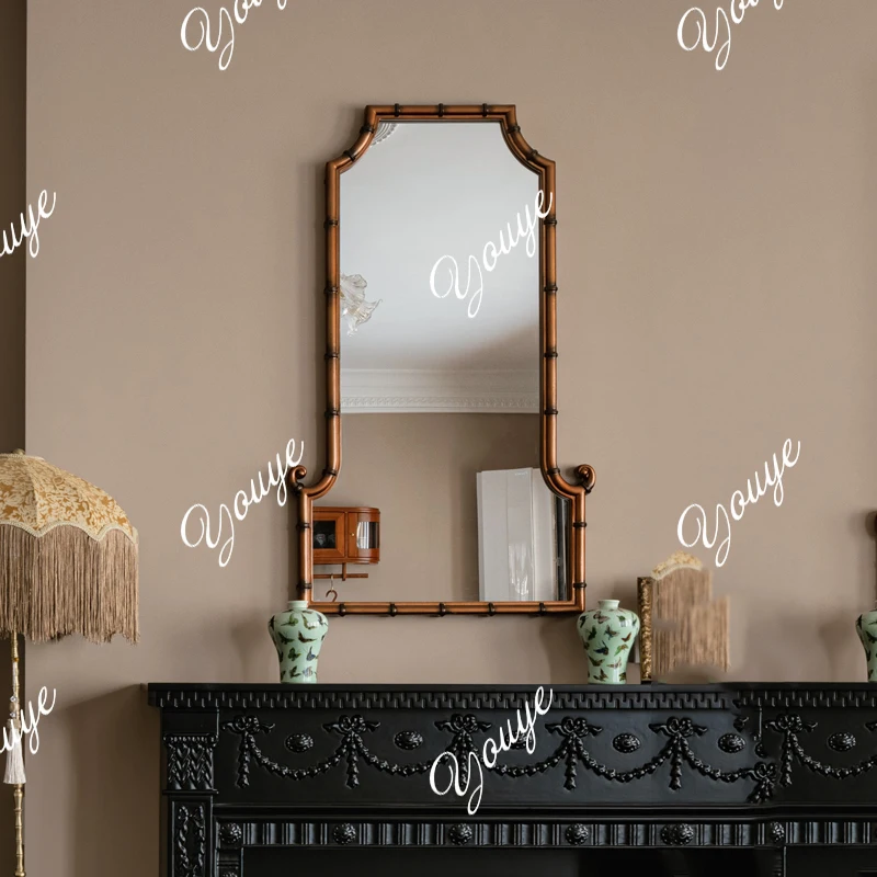 

Neoclassical bathroom mirror medieval bamboo makeup mirror porch aisle mirror restaurant corridor fireplace decoration