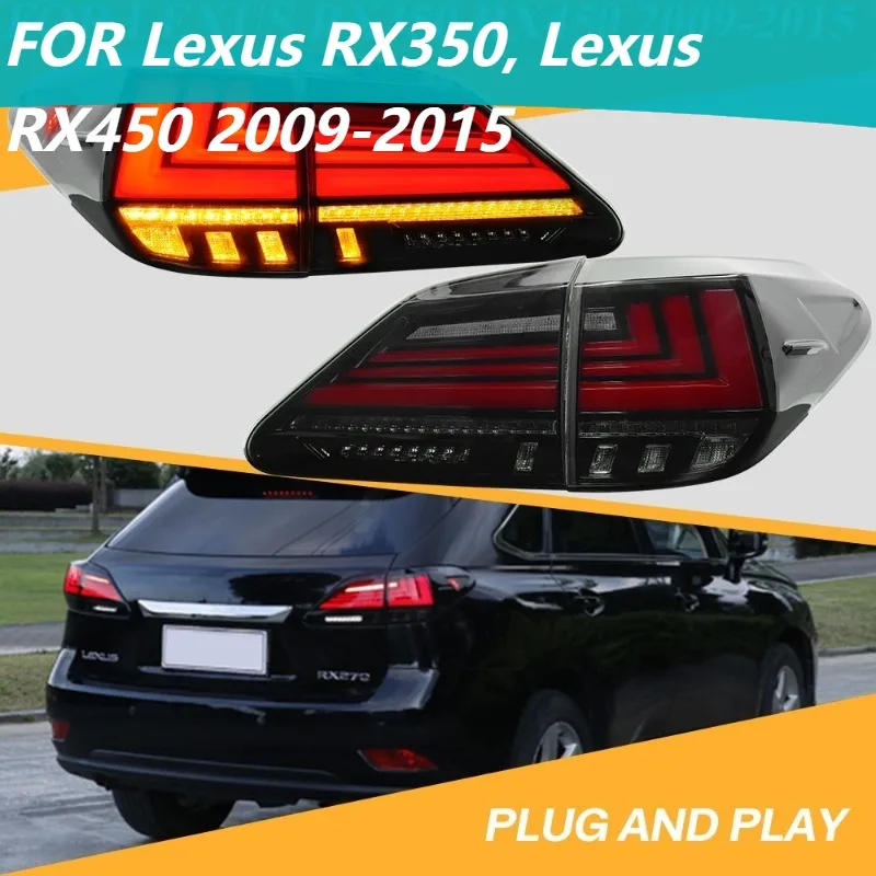 

Для Lexus RX350 RX450 2009-2015 Пара светодиодных задних фонарей - дымчатые задние фонари в сборе