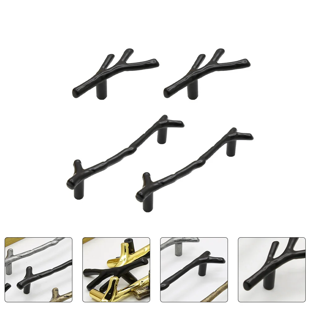 

4Pcs Branch Shaped Drawer Knobs Premium Furniture Handles for Wardrobe Chest Door Decorative Home Supplies Smooth Corrosion