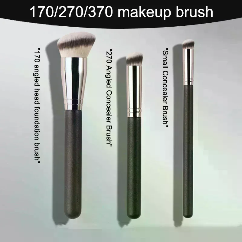 3Pcs Makeup Brushes Set 170/270/370 Flawless Classic Foundation Brush Professional Concealer Brush Nylon Bristle Wand Portable