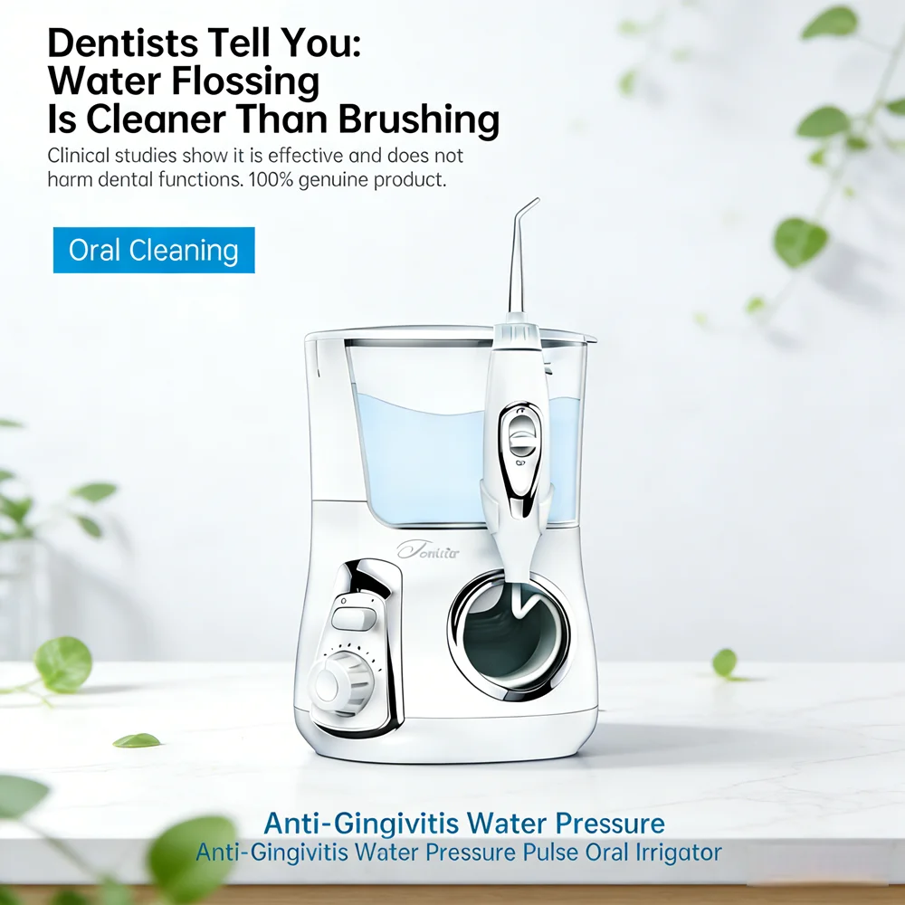 

Электрический ирригатор для полости рта 800 мл для домашнего использования, 10 режимов, 5 насадок, для свежего дыхания