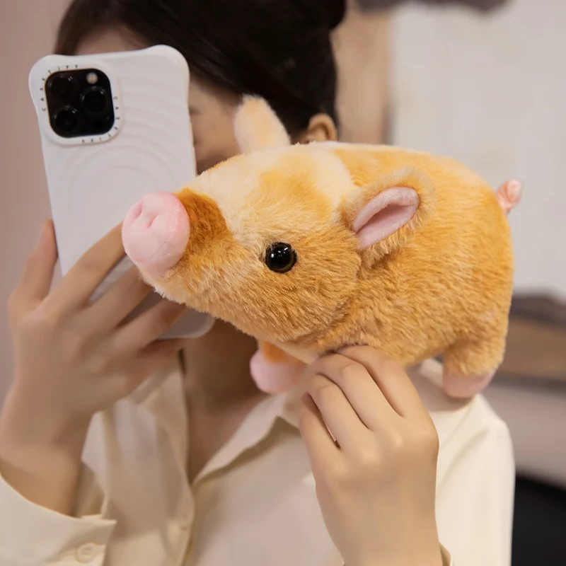 1pc 23cm Color Pig Standing Posture Plush Animals Soft Dolls Baby Soothing Toys Kids Throw Pillow Birthday Halloween Gifts Decor