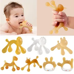 Silicone Baby Teether BPA Free Liquid Silicone Baby Chewing Toys Cartoon Shape Newborn Rodent Handhold Molar Teether Baby Stuff