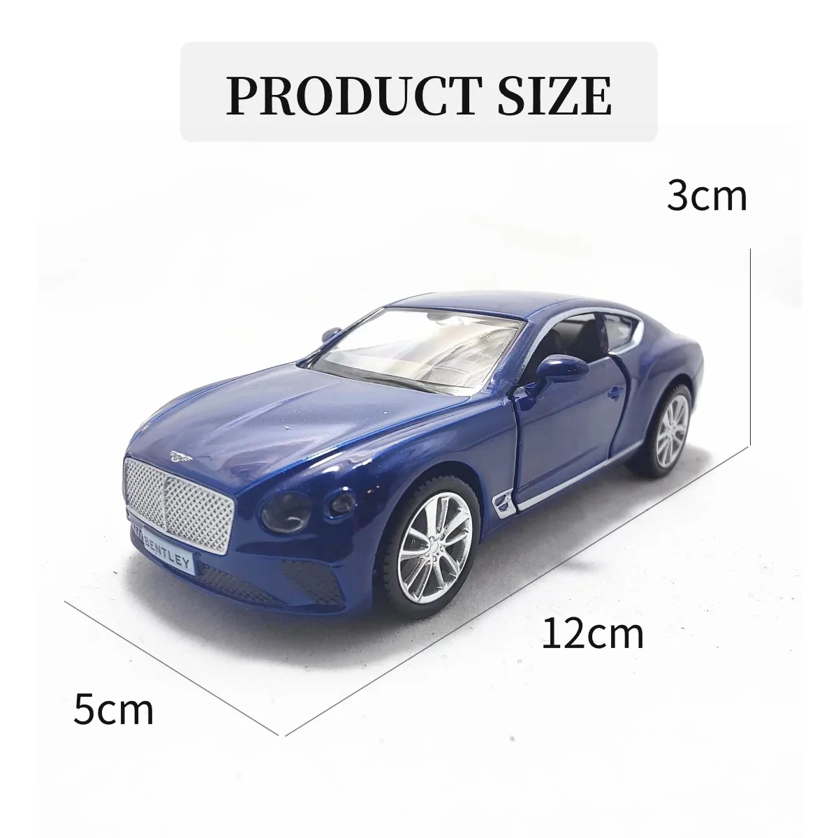 1/36 Bentley Continental GT Pullback Toy Car Model Official Licensed Scale Replica Metal Diecast Miniature Art Xmas Kid Boy Gift