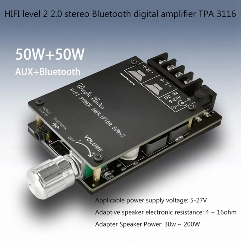 ZK-502C Bluetooth Digitale Audio Versterker Board Tpa3116 50wx2 Stereo 2.0 Kanaal Power Hifi Versterker Module