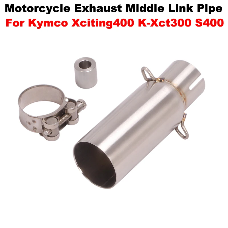 

Slip On For Kymco Xciting 400 Xciting400 K-Xct300 S400 Motorcycle Exhaust Escape Middle Mid Link Pipe Connecting 51mm Muffler