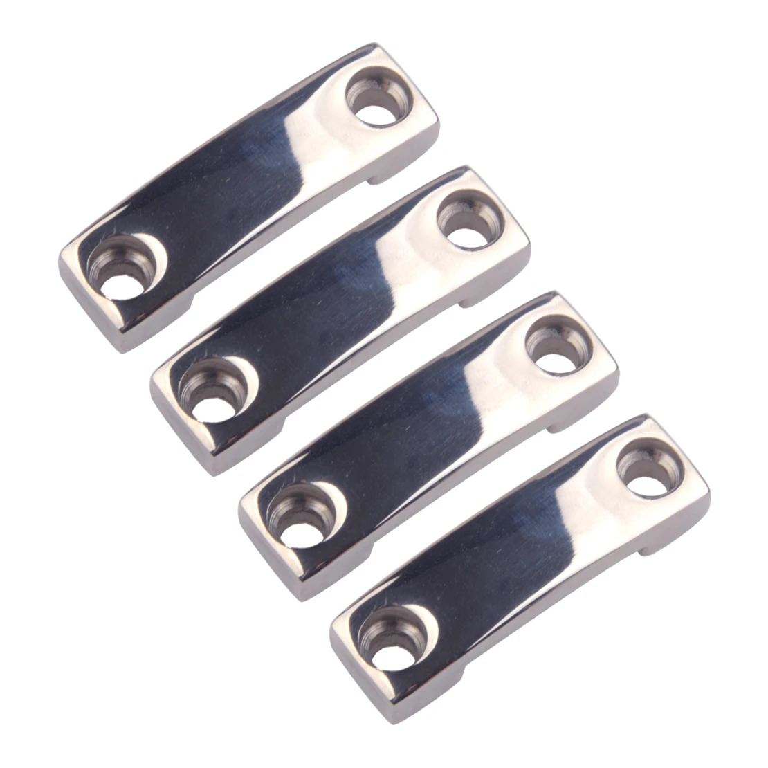 

4Pcs Silver Deck Fitting Fender Lock Tie Down Eye Strap Loop 316 Stainless Steel for Boat Marine Yacht