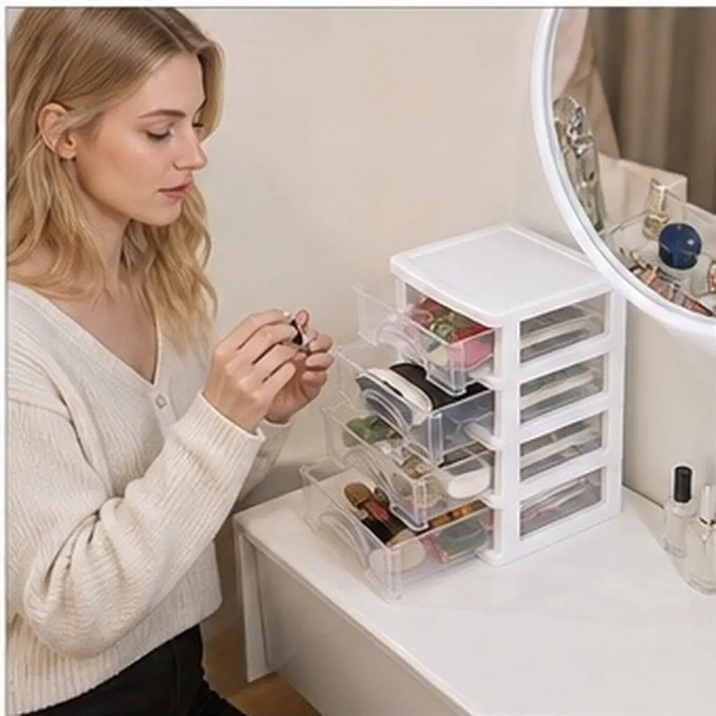Drawer Type Storage Box Office Sundries Organizer Pen Holder Desktop Stationery Storage Case Multifunctional Sundries Container