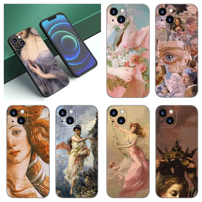 The Birth Of God Phone Case For Apple iPhone 12 13 Mini 11 14 15 Pro XS Max 7 8 Plus X XR SE 2020 2022 Black Silicone Case