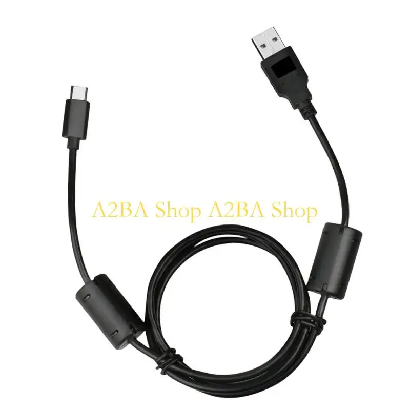 A2BA Type C Port Charging Cable with USB-A End and Black PVC Outer Layer