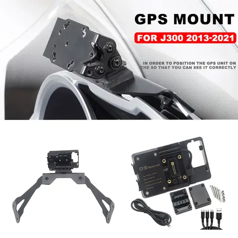 Motorcycle  Smart Phone Navigation GPS Plate Bracket Adapt Holder Kit FOR Kawasaki J300 J300 2013-2021 2014 2015 2016 2017 2018