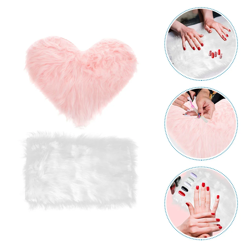 2-delige nagel rekwisieten achtergrond doek gereedschap sieraden foto pluizig tapijt manicure acryl