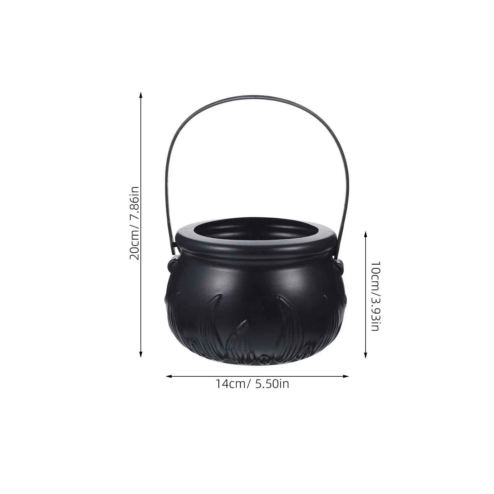 دلو ساحرة الهالوين غلاية حلوى بلاستيكية سوداء عديمة الرائحة مناسبة لغطلاية الحلوى في متجر البار والنادي