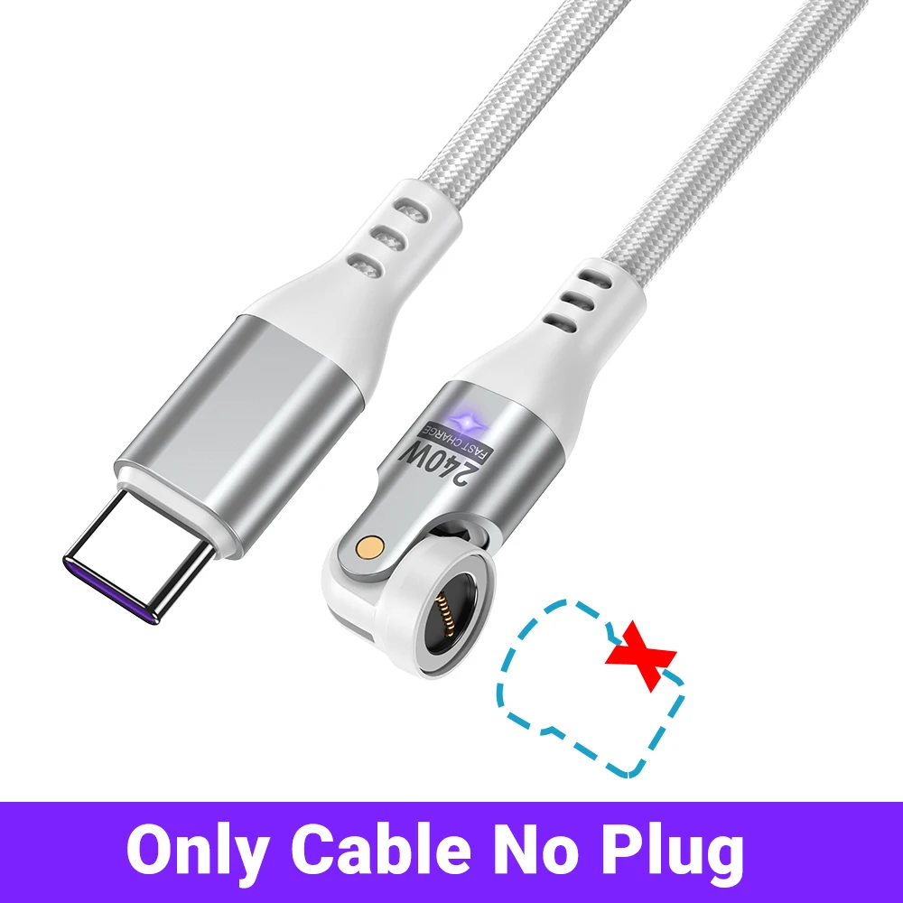AUFU 240 W magnetisches Typ-C-Kabel PD3.1 Supercharge für MacBook PC Samsung Xiaomi iPhone 5A Schnellladung USB-C-Magnet-Ladekabel 8
