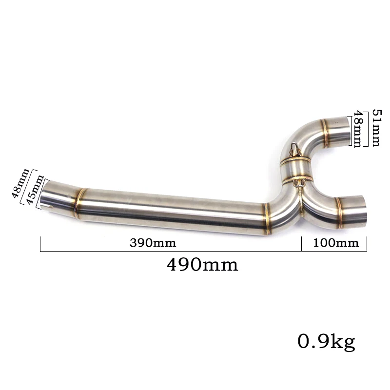For Yamaha FZ6 FZ6N FZ6S Exhaust System Middle Link Pipe Escape Connecting Tube Slip On 51mm Muffler Tips Modified Motorcycle view 6