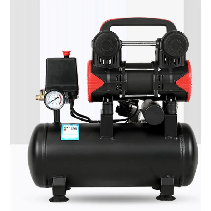 220V small oil-free industrial-grade air compressor large spray-painted high-pressure silent air pump