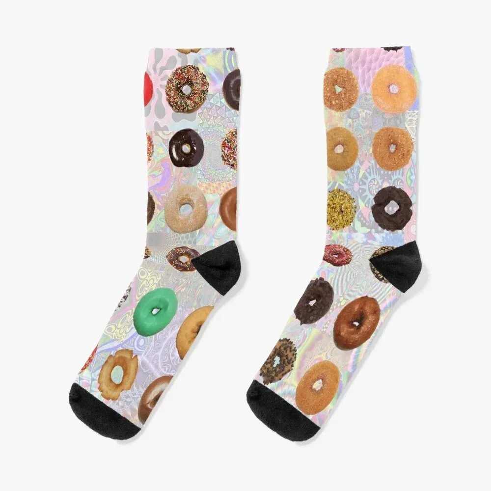 

Donuts Socks retro short custom sports funny gift Socks Ladies Men's