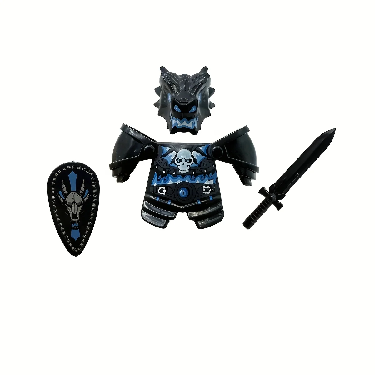 مجموعة كاملة من شخصيات Dragon Knight Undead Dragon Blue Knight Red Knight ذات طابع القرون الوسطى، مناسبة كهدايا الهالوين/هدايا عيد الفصح/هدايا عيد الميلاد/هدايا عيد الميلاد، ديكورات منزلية مثالية #4