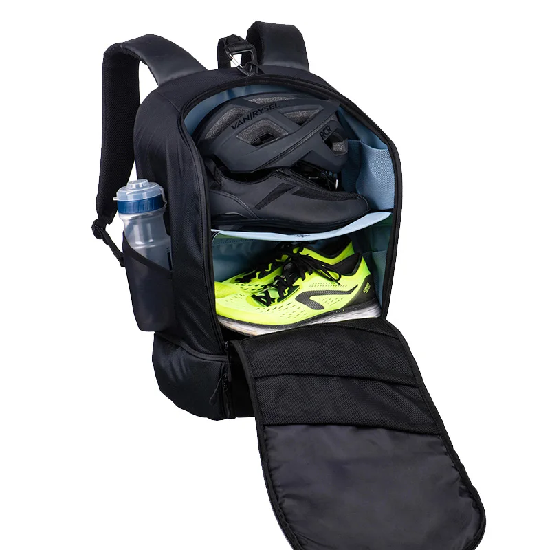 Customizable Triathlon Transition Backpack Waterproof 40L Back Spine Protector Sports Bag Wholesale