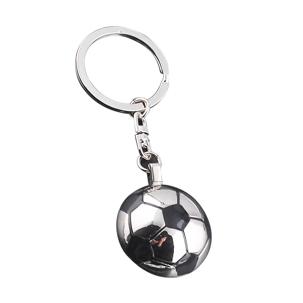 

Football Key Chain Metal Soccer Keyring Hanging Pendant Half Keychain For Bag Phone Car Decor Sports Souvenir Gift