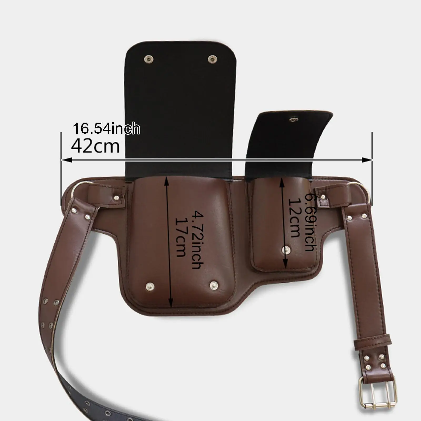 Marsupio multifunzione con bottone a pressione, design retrò, borsa per gamba con coscia