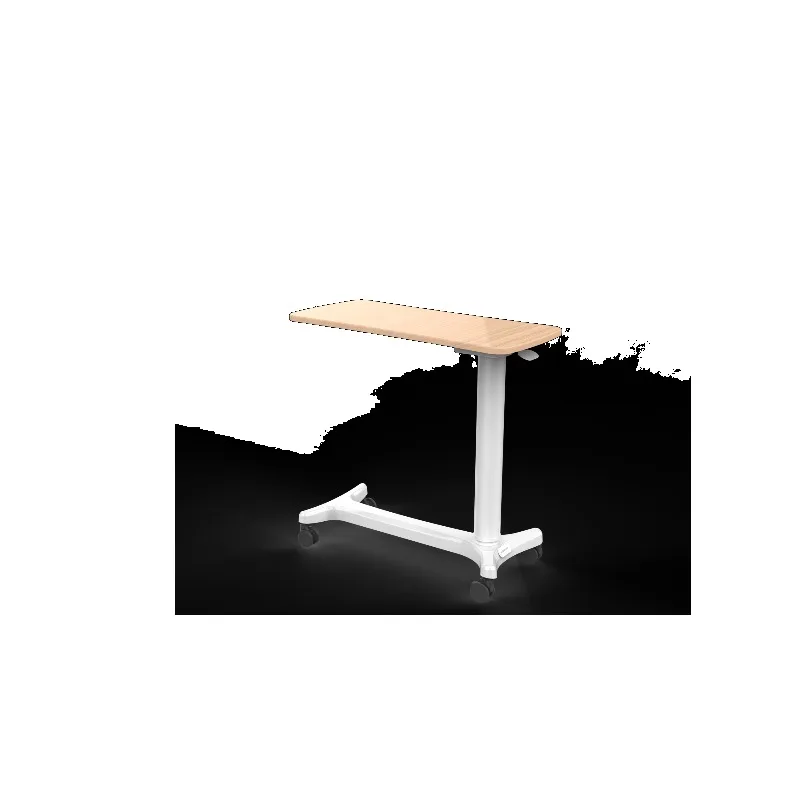 طاولة سرير طبية قابلة للتعديل فوق السرير مع عجلات للاستخدام المنزلي والمستشفى مصنوعة من المعدن المتين #3