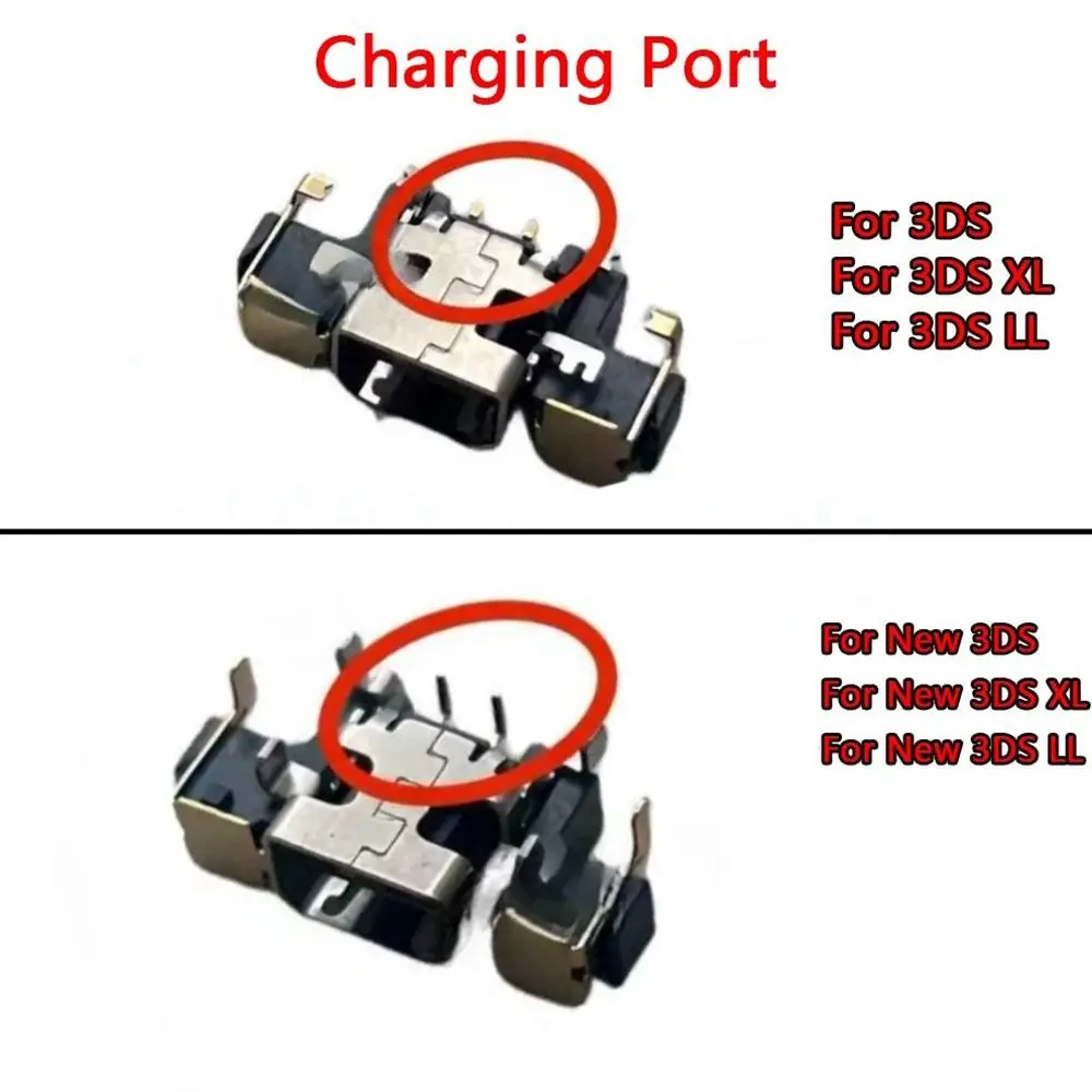 Universal Charging Port Origin Spare Parts Power Supply Port Repairing Charging Socket for 3DS/3DSXL/NEW3DS XL/NEW3DS LL