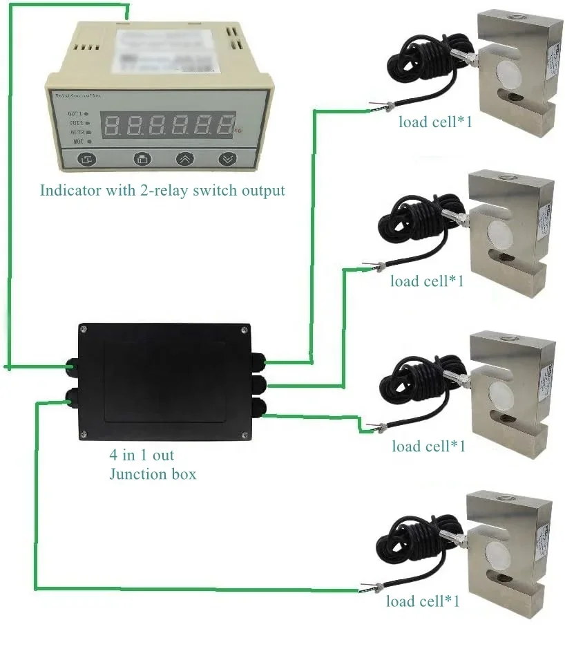 NEW CALT LCLY-B03 Hopper Scale Weighing Tank S Load Cell Sensor 1T 2T 3T 5T Kit with Junction Box and Indicator