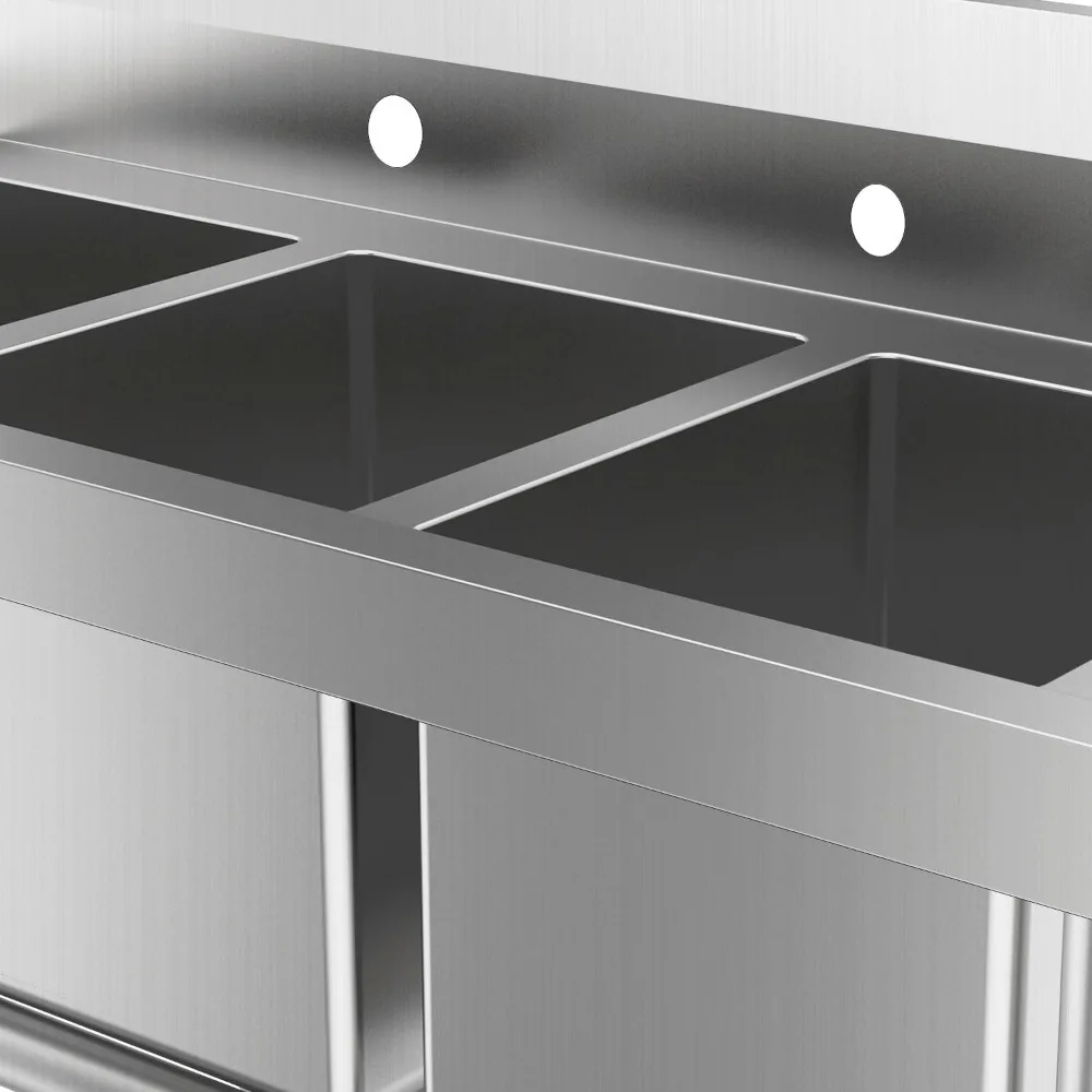 Stainless Steel Sink Commercial Kitchen Prep & Utility Sink for Restaurant