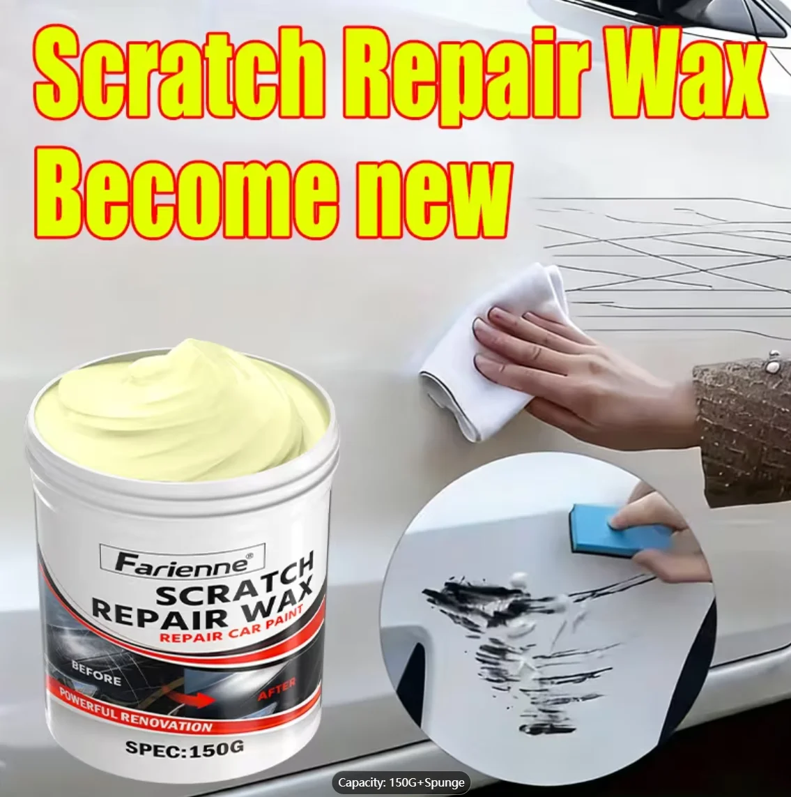 Latest High-Efficiency Car Scratch Wax, Deep Paint Polishing Agent, Surface Grinding and Polishing Paste – Makes Your Car More G