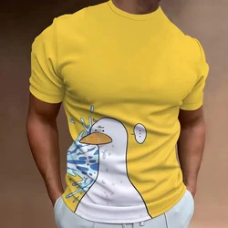 Funny Graphic T-shirts For Men Cool Oversized Interest Goose Printed Men's Shot Sleeve T-shirt Casual Pullover Men's Summer Tops