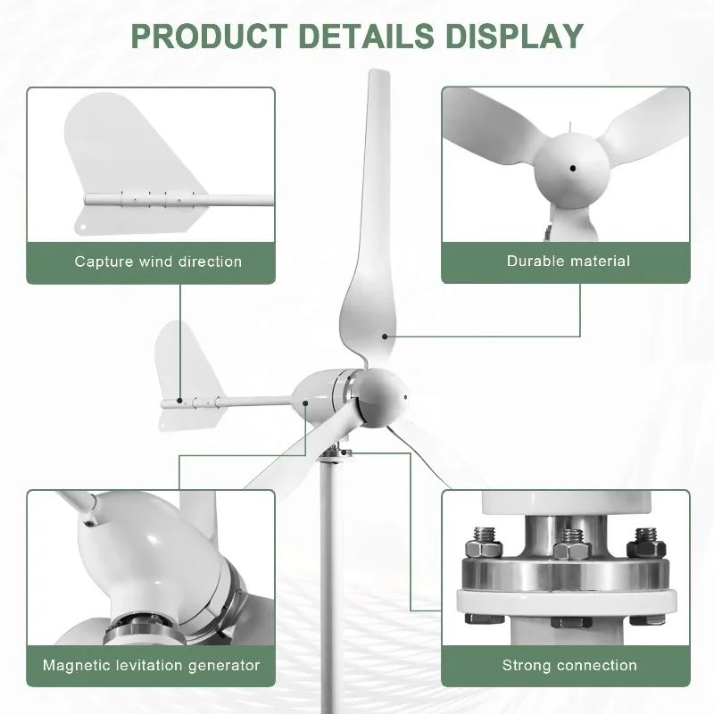 

Smaraad One-Stop Power Solution Renewable Energy Products Wind Turbine 1.5KW Wind Power Generation System