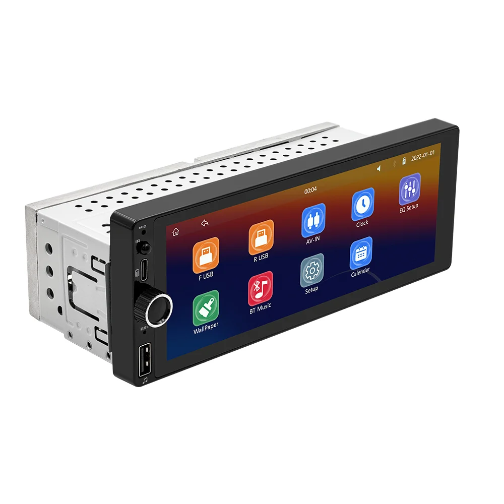 BQCC F6021W 6.86 Inch Screen Car MP5 Player Wireless CarPlay Android Auto Universal Single Din Car Stereo Radio