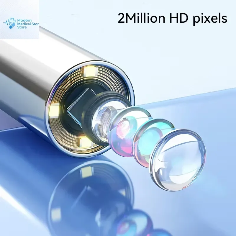 2026 New, High Quality, 1080P Wireless Ear Camera with 6 LED Lights for Ear Nose Care Inspection Includes 10