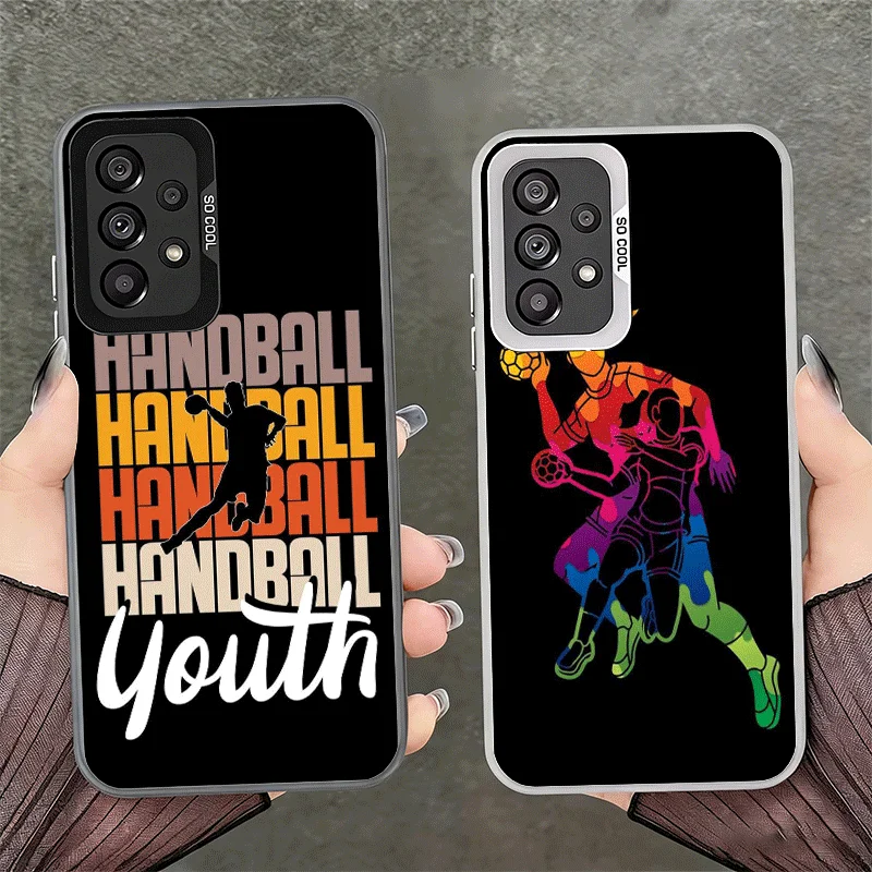 Handball Sport Soft Phone Case for Samsung A17 A16 A15 A14 A13 A57 A56 A55 A54 A53 A37 A36 A35 A34 A33 A26 A25 A24 A23 A52