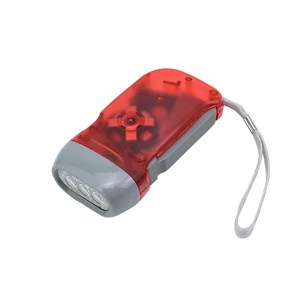 Portable Mini Size Plastic Hand-Pressing LED Rechargeable Flashlight Home Appliance Camping Outdoor Lights Night Light