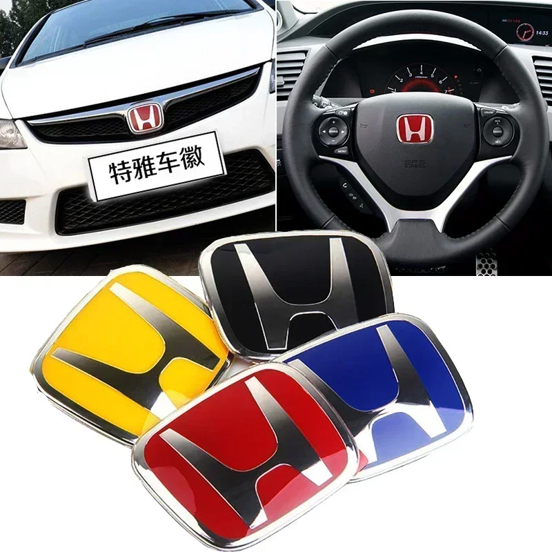 

Передняя эмблема автомобиля, задний значок, наклейка на руль для Honda Civic Accord CRV Fit Jazz City Odyssey Jade HRV Elysion Crosstour