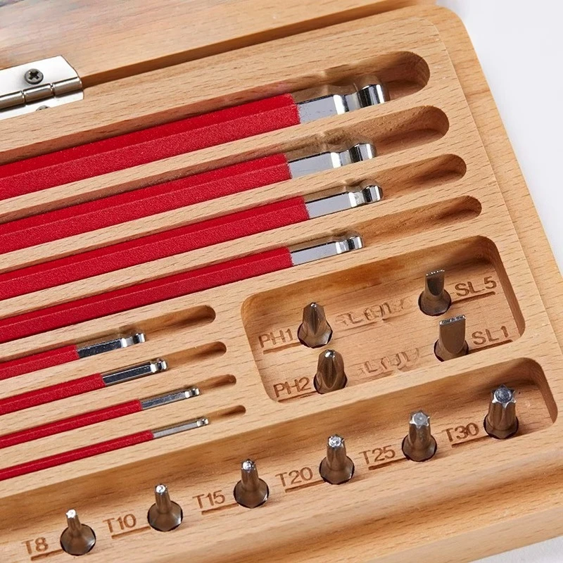 Bicycle mountain road bike wooden box hexagonal tool star tool combination