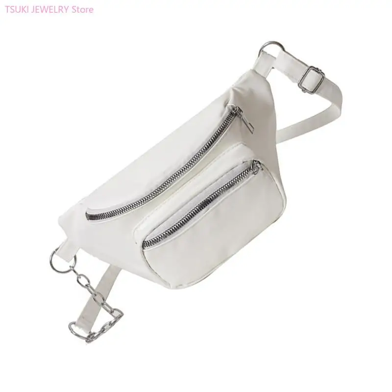 

62KE Creative Women's Chest Waist Bag With Spacious Design PU Shoulder Crossbody Bags For Commuting And Leisure Activities