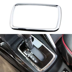 Car Gear Shift Head Knob Panel Cover Trim Sticker for Ford Ecosport AT 2013 - 2019 LHD ABS Chrome Gear Cover Accessories