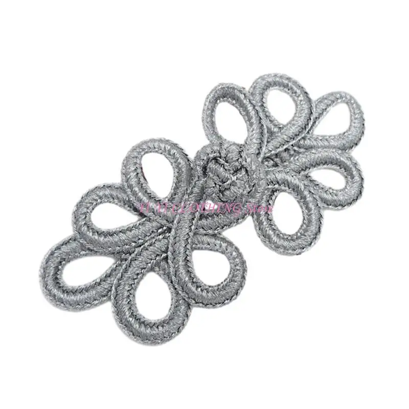 

N5KF Стильный китайский Cheongsam с пряжкой из золотой проволоки и узлом для одежды и сумок