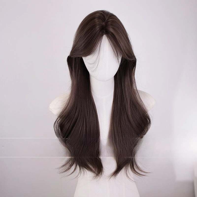 

Wig female medium long hair daily lolita summer new natural sweet full headgear