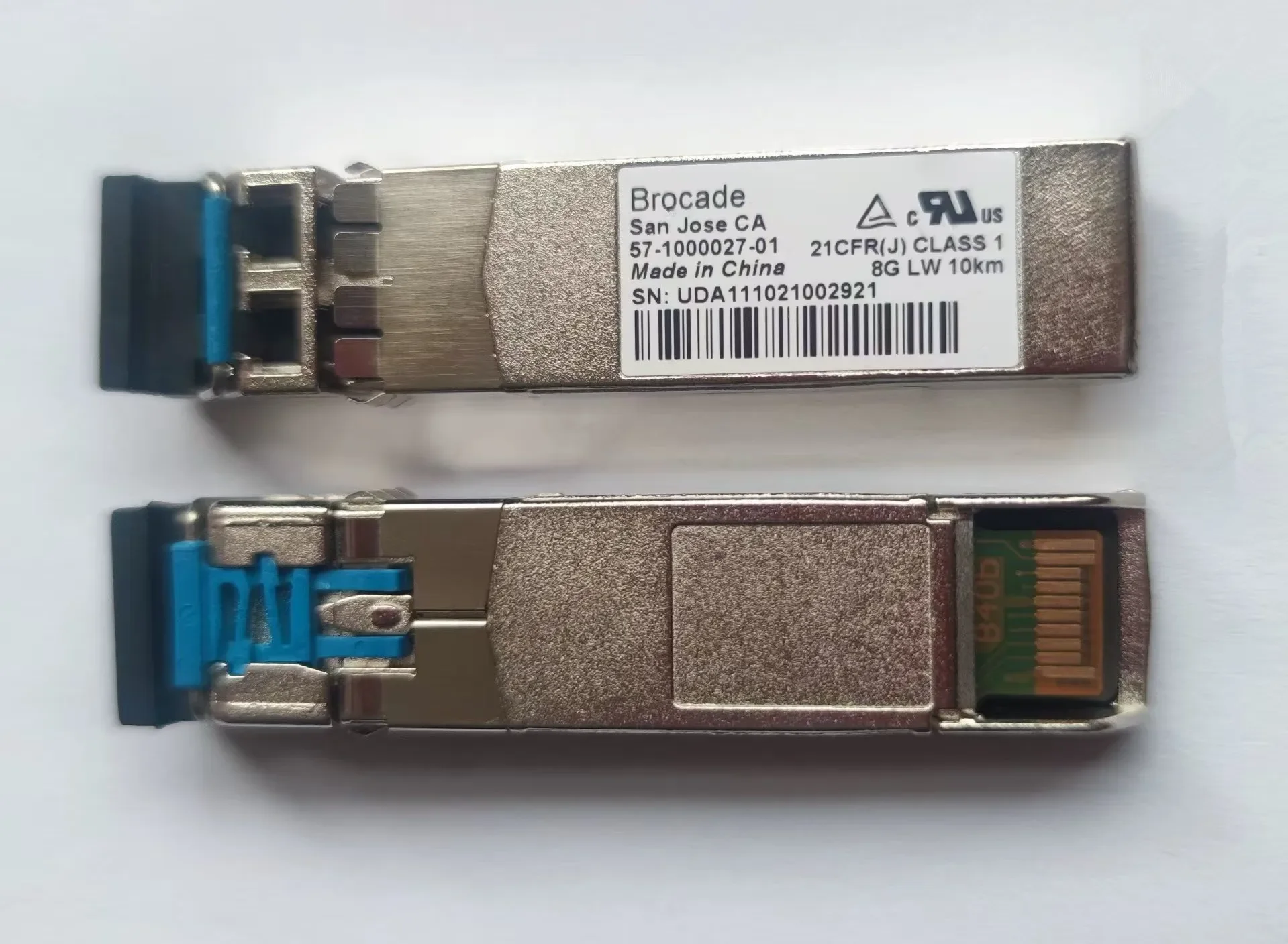 

1PCS BROCADE SFP 8G 10KM/57-1000027-01 8G LW 10KM Used Brocade DCX,6510,6505,5300,5100,300, 8GB Single-mode optical transceiver