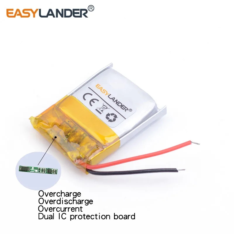 3 unids/lote 601525   Batería recargable del polímero de Li-ion de litio de 3.7V 150mAh para los productos de Digitaces de MP3 MP4 MP5 GPS