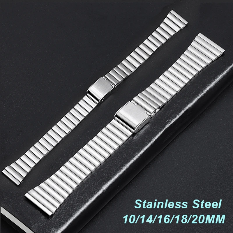 18mm 20mm Stainless Steel Strap Universal Watch Bands for Seiko Watchband Ultra-thin Metal Bracelets Belt 10mm 14mm 16mm Band