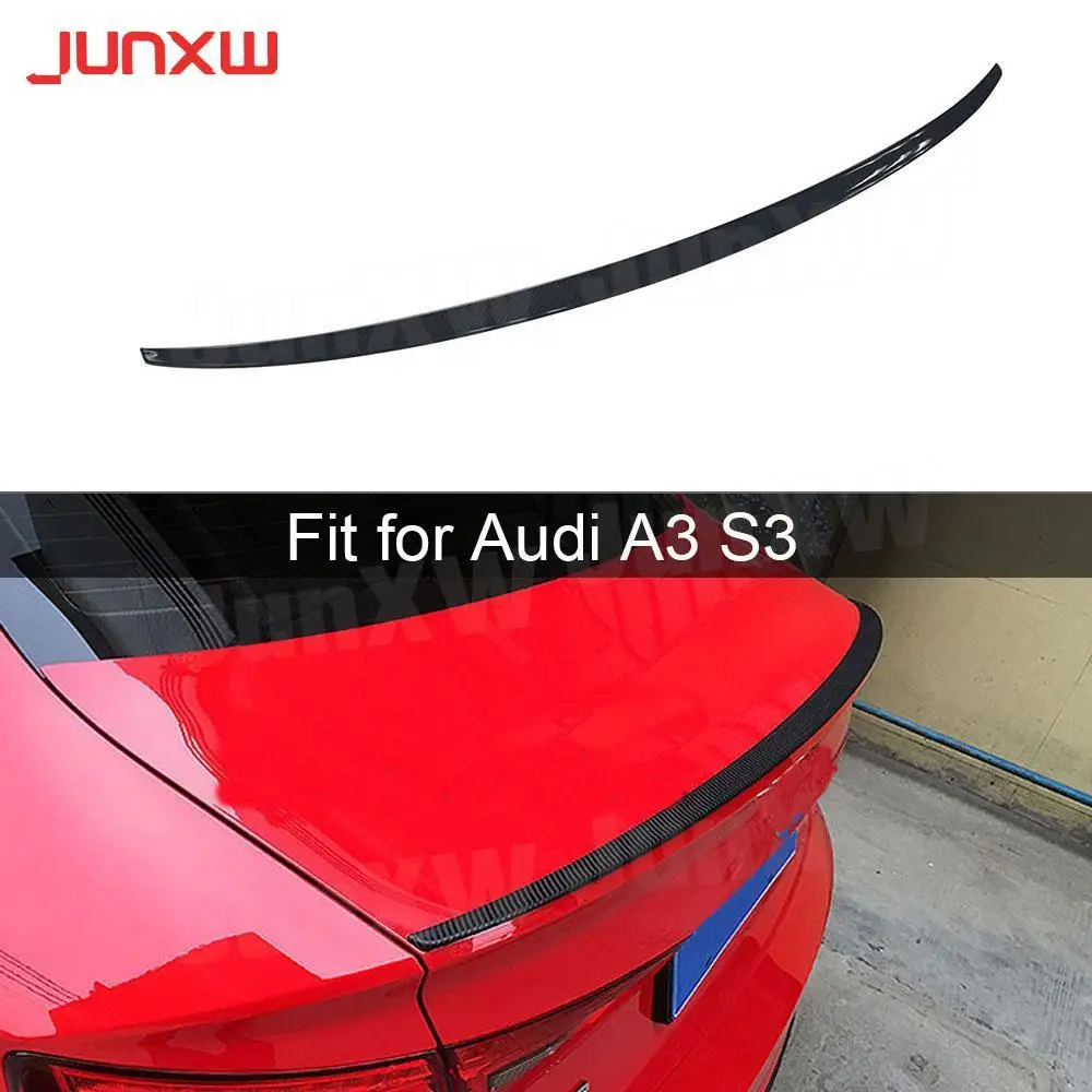 

Carbon Fiber Rear Spoiler Trunk Wing For Audi A3 S3 Sedan 2013 2014 2015 2016 2017 FRP Rear Boot Wings