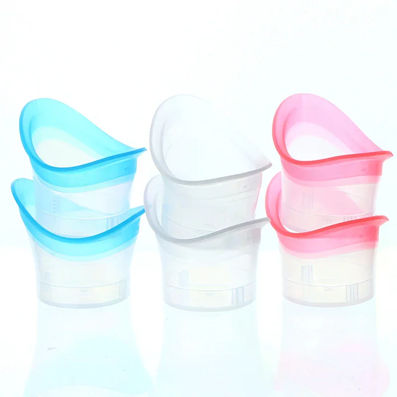 2 Stück Augenspülbecher aus Silikon, wiederverwendbar, weicher Augenbadbecher, Augenspülbecher