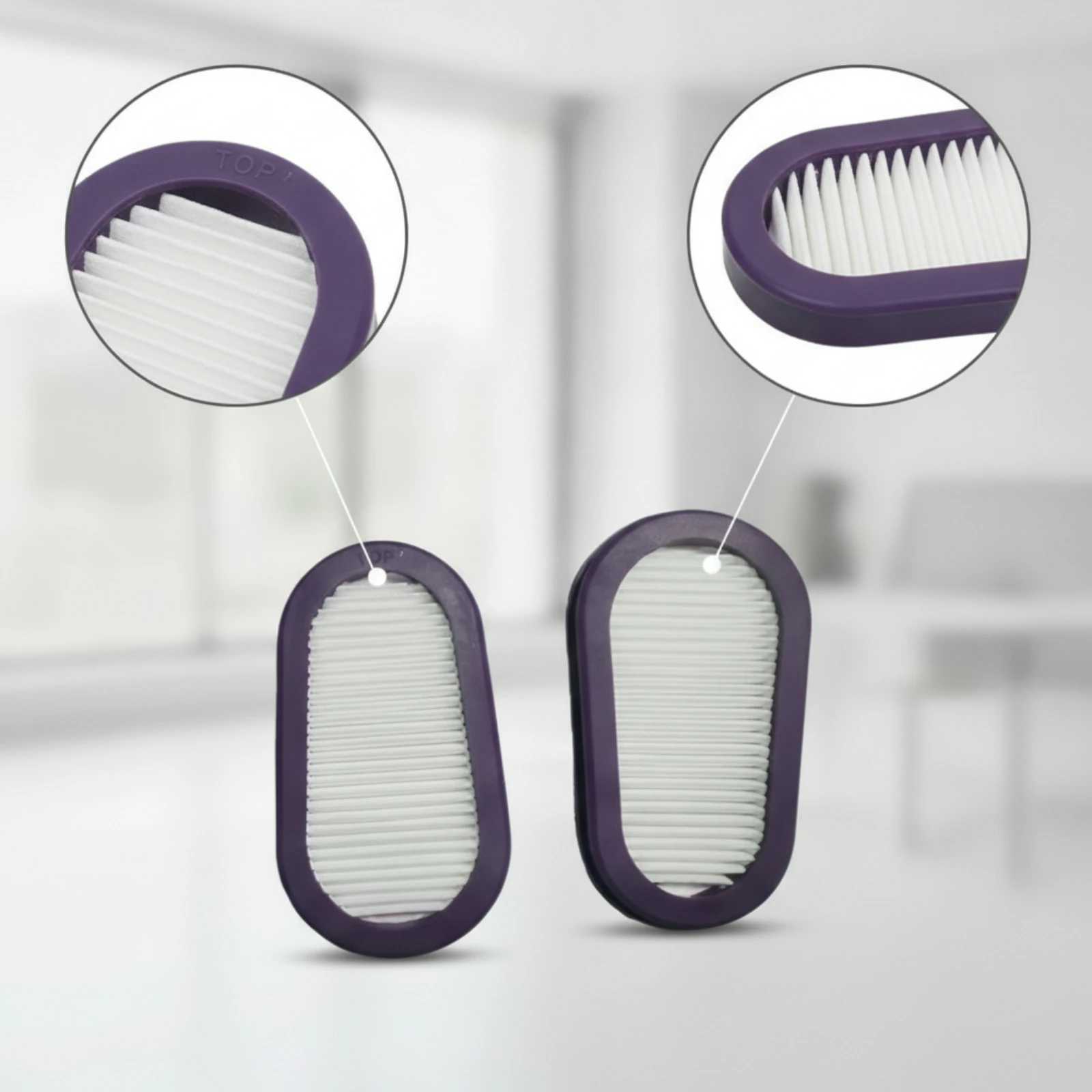 Oval Filter Component Fibrous Pleated Filter Component High-Efficiency Slim