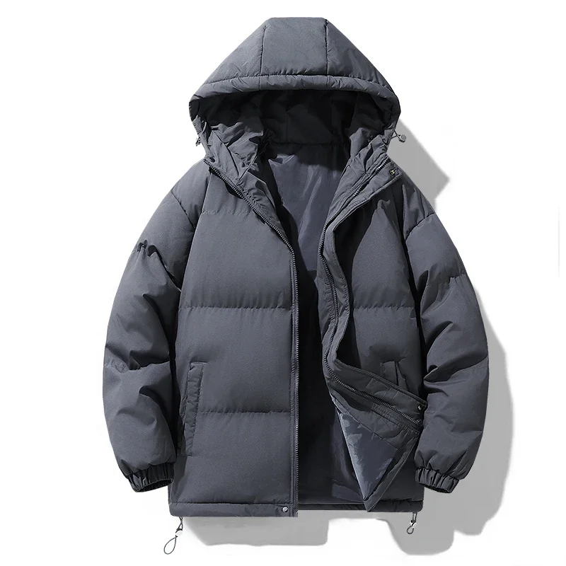 

Men Warm Windbreaker Coat Unisex Hooded Winter Fleece Parka Thick Jacket Plus Size High Quality Brand Fashion Winter Warm Parka