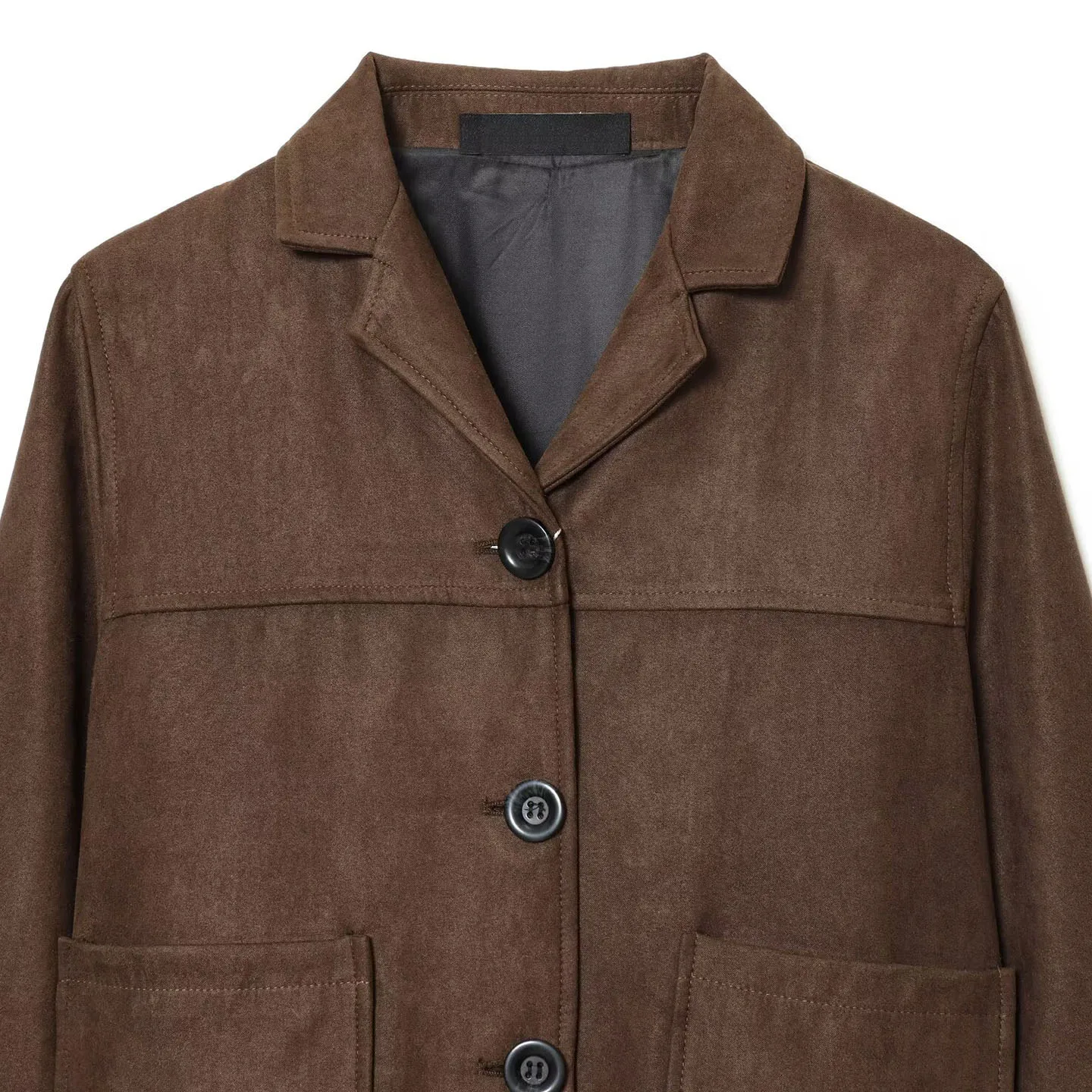 Nowa, modna, brązowa kurtka ze sztucznej skóry na jesień 2025, uniwersalna, elegancka, wysokiej jakości odzież damska, płaszcze damskie.